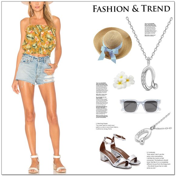 SHEGRACE 925 Sterling Silver Initial Letter Q Pendant Necklace W Cubic Zirconia - Picture 4 of 7